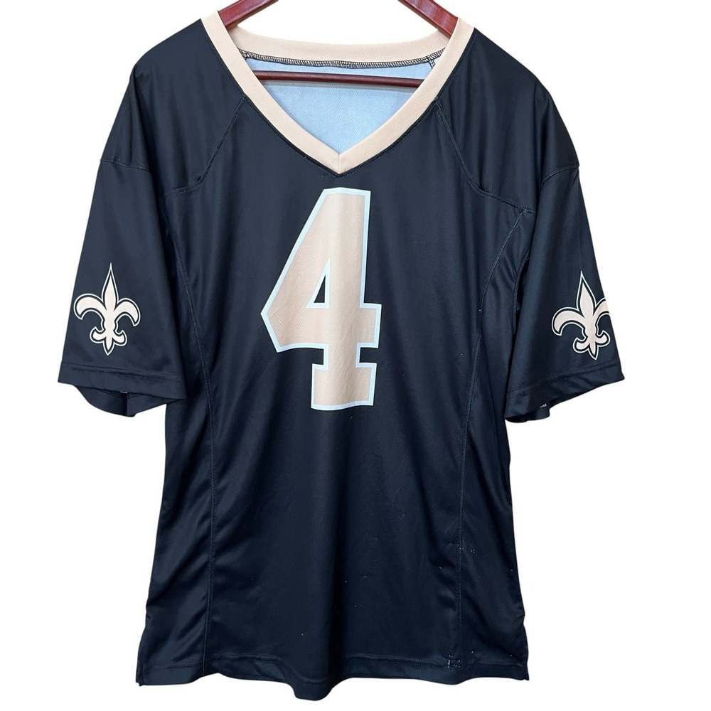 New Orleans Saints Derek Carr 4 Jersey Mens Large Black Football Shirt Garment1